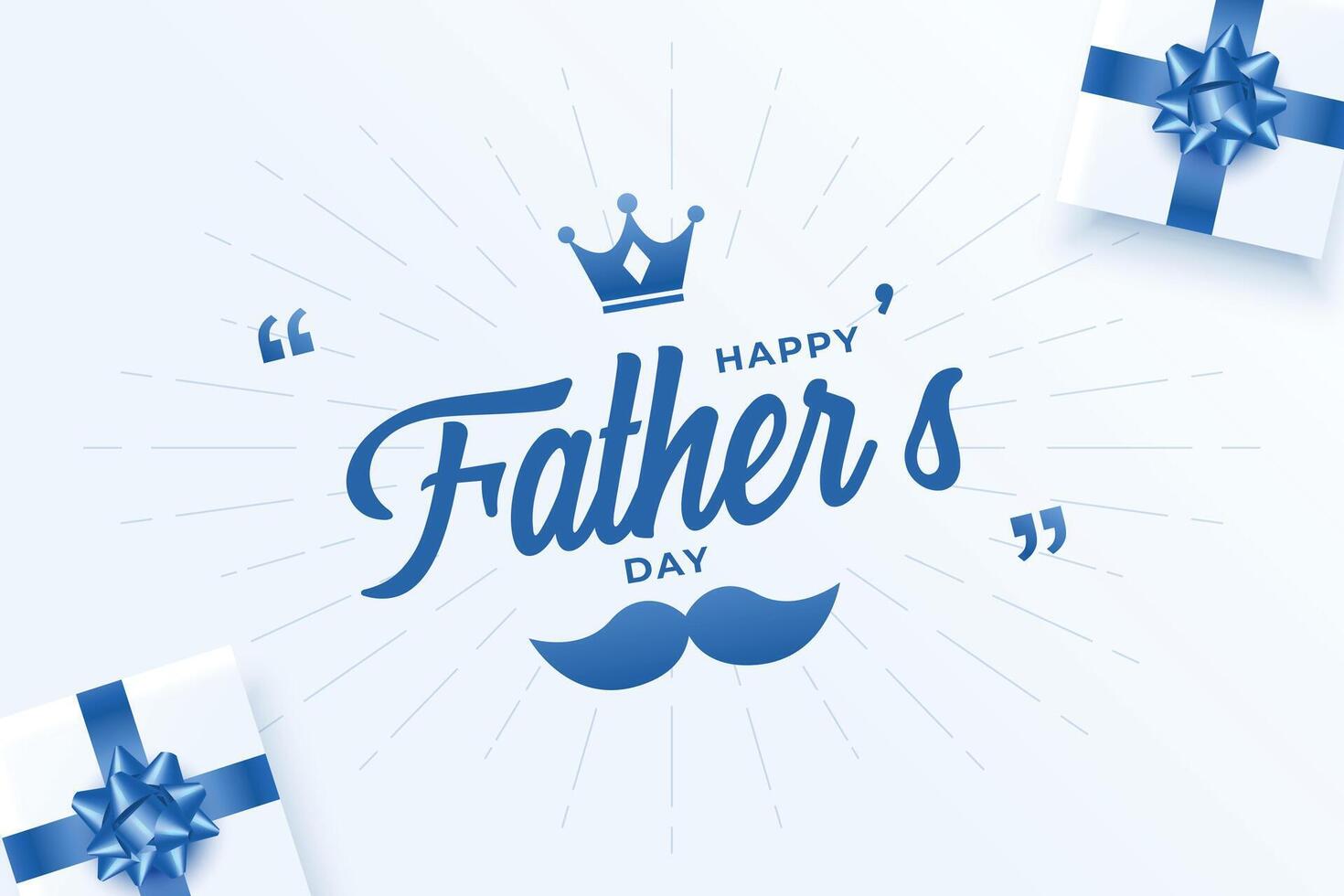 Lycklig fars dag visa din kärlek för pappa med presentlåda vektor