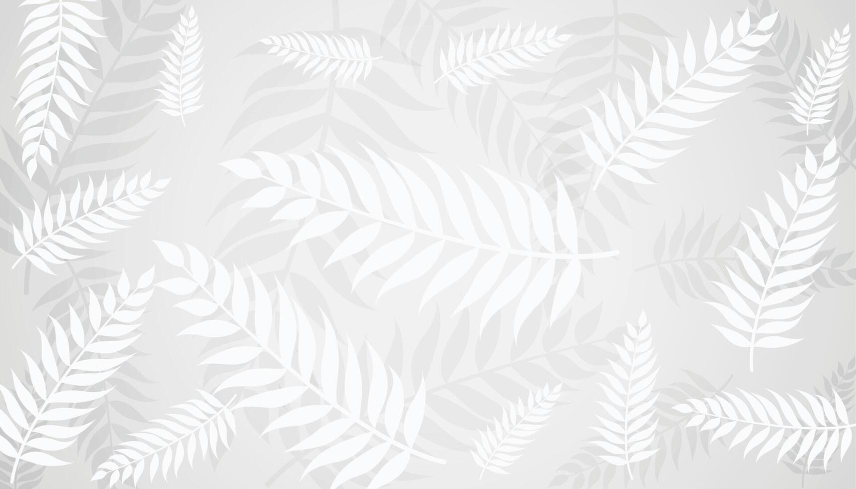 vit löv mönster bakgrund design vektor