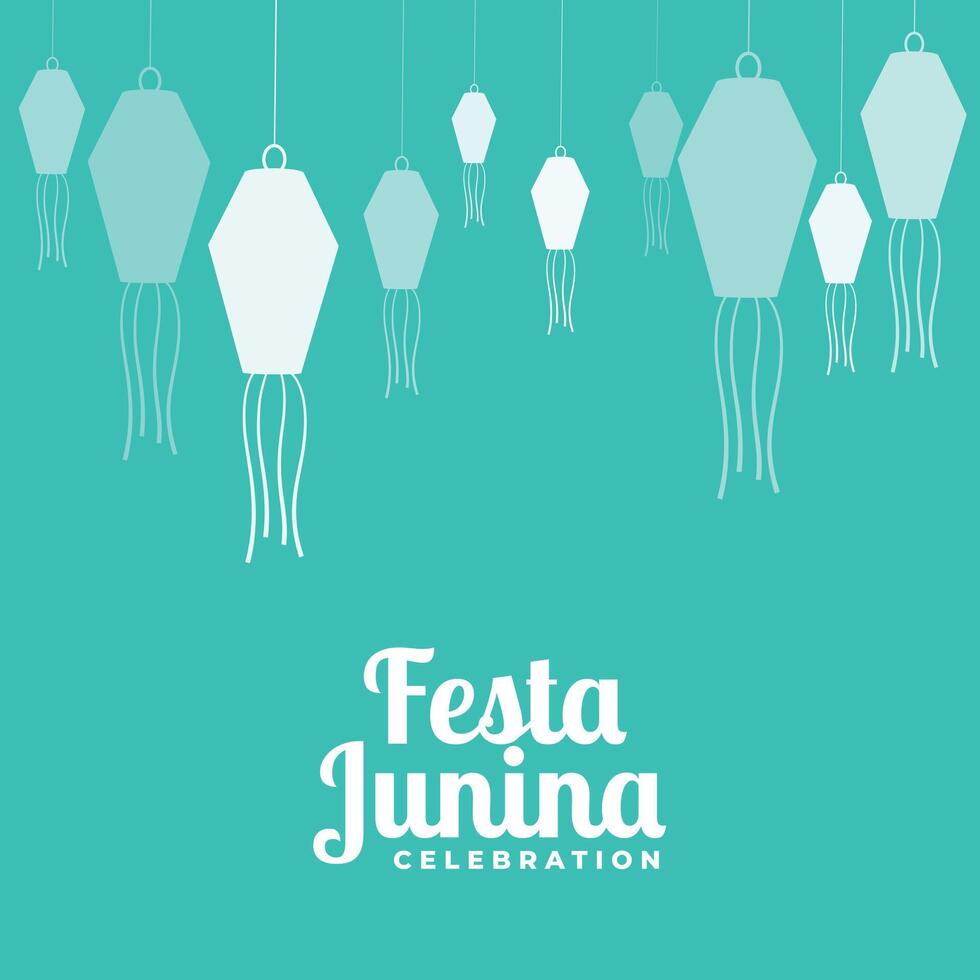 platt stil festa junina bakgrund vektor illustration