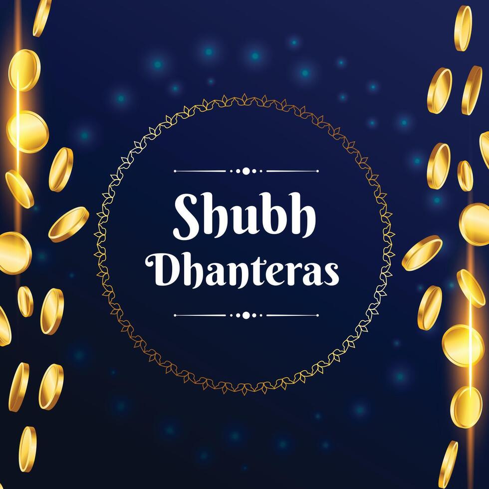 Auge fangen shubh Dhanteras religiös Hintergrund zum der Wohlstand und Reichtum vektor