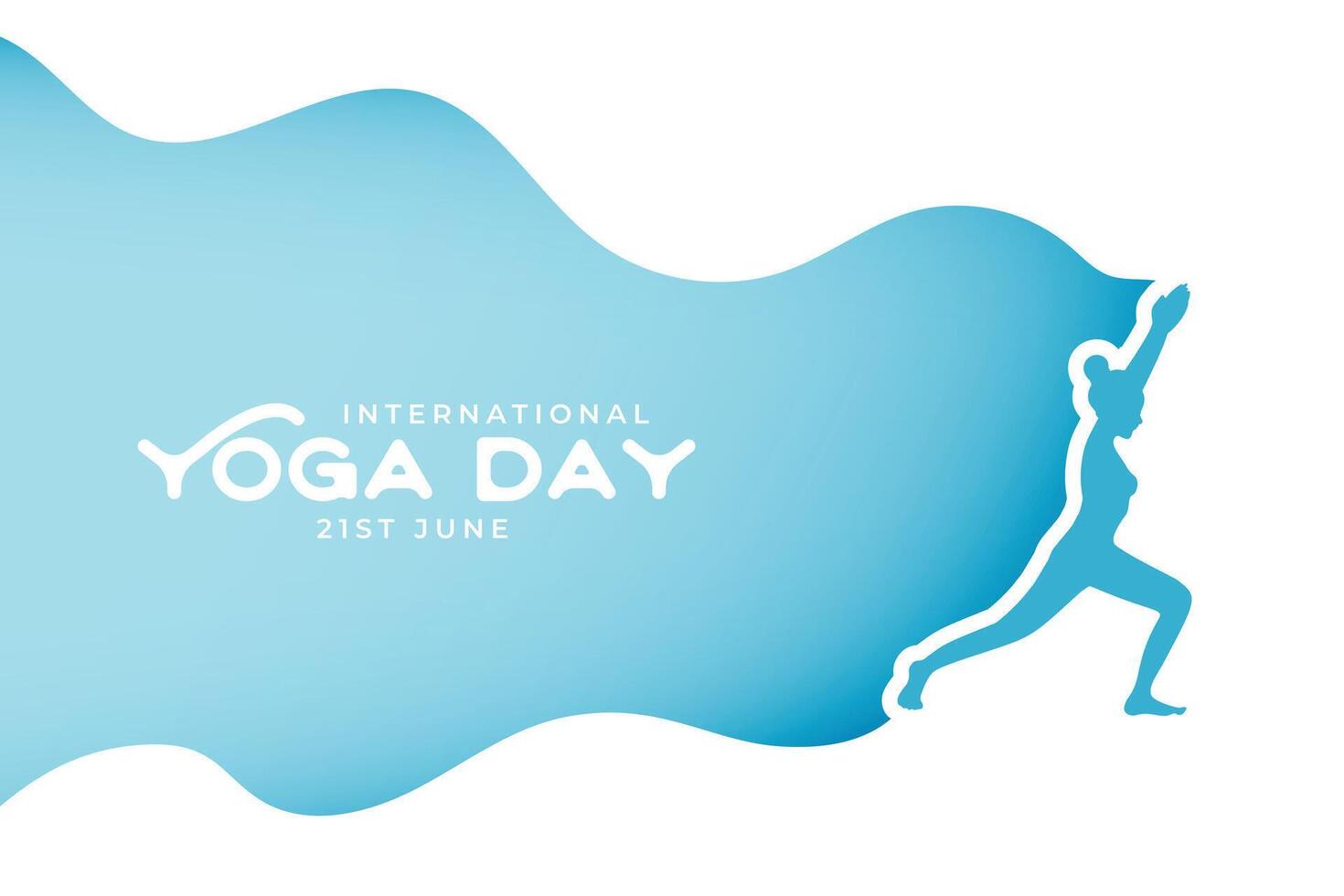internationell yoga dag bakgrund med eleganta hållningar och asanas vektor