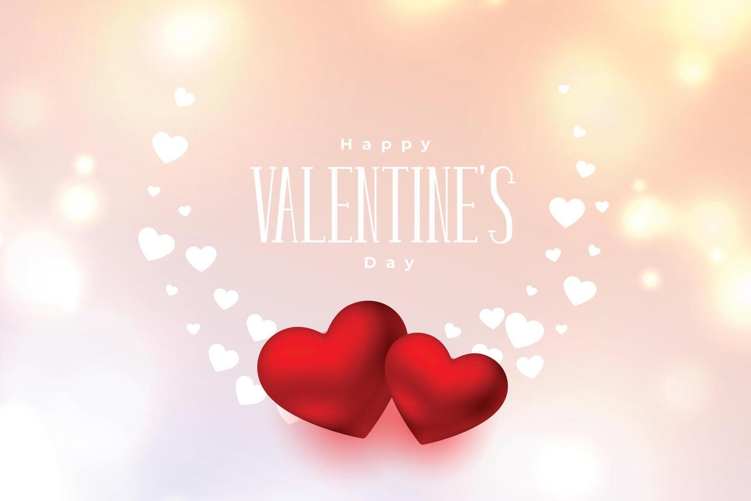 skinande Lycklig valentines dag kärlek baner design vektor