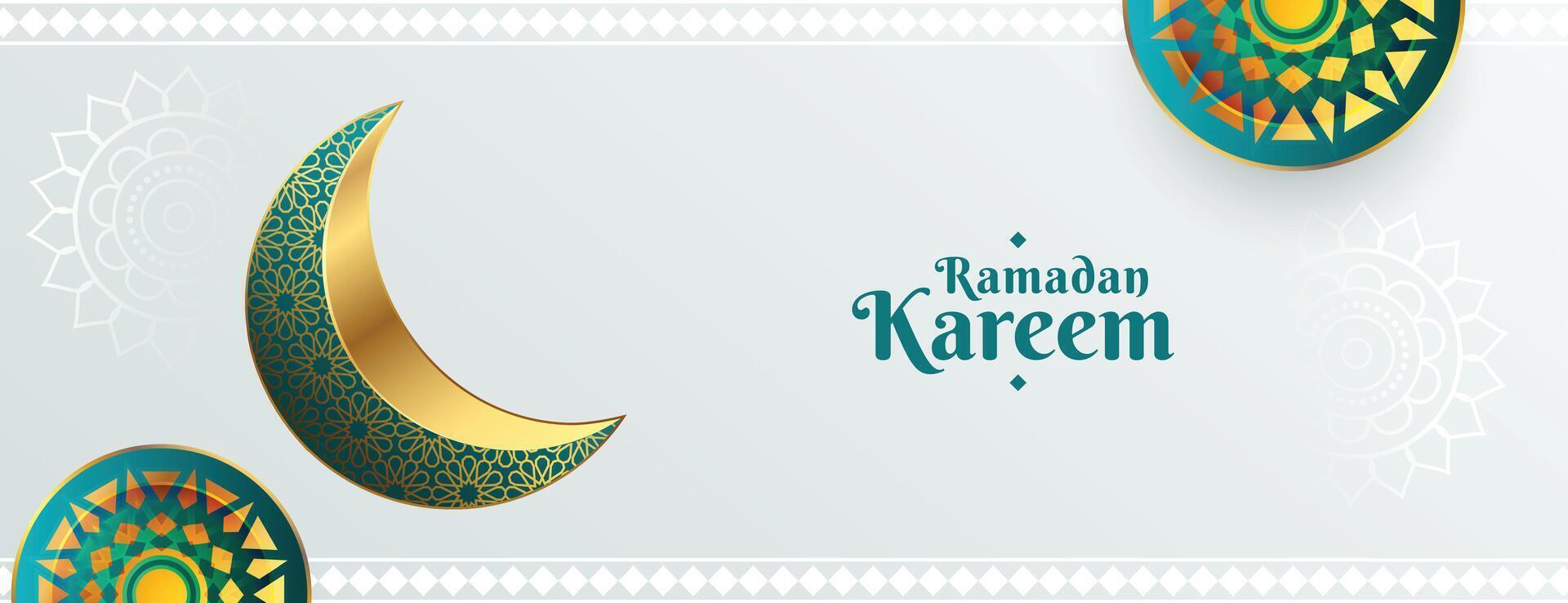 Ramadan kareem Festival Banner mit Arabisch Dekoration und Mond vektor