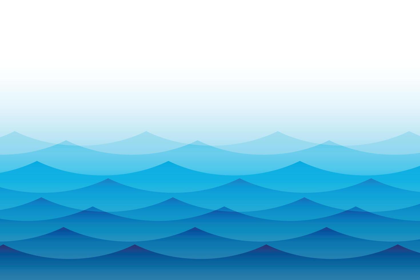 Ozean Meer Wellen Wellen Wasser Hintergrund vektor