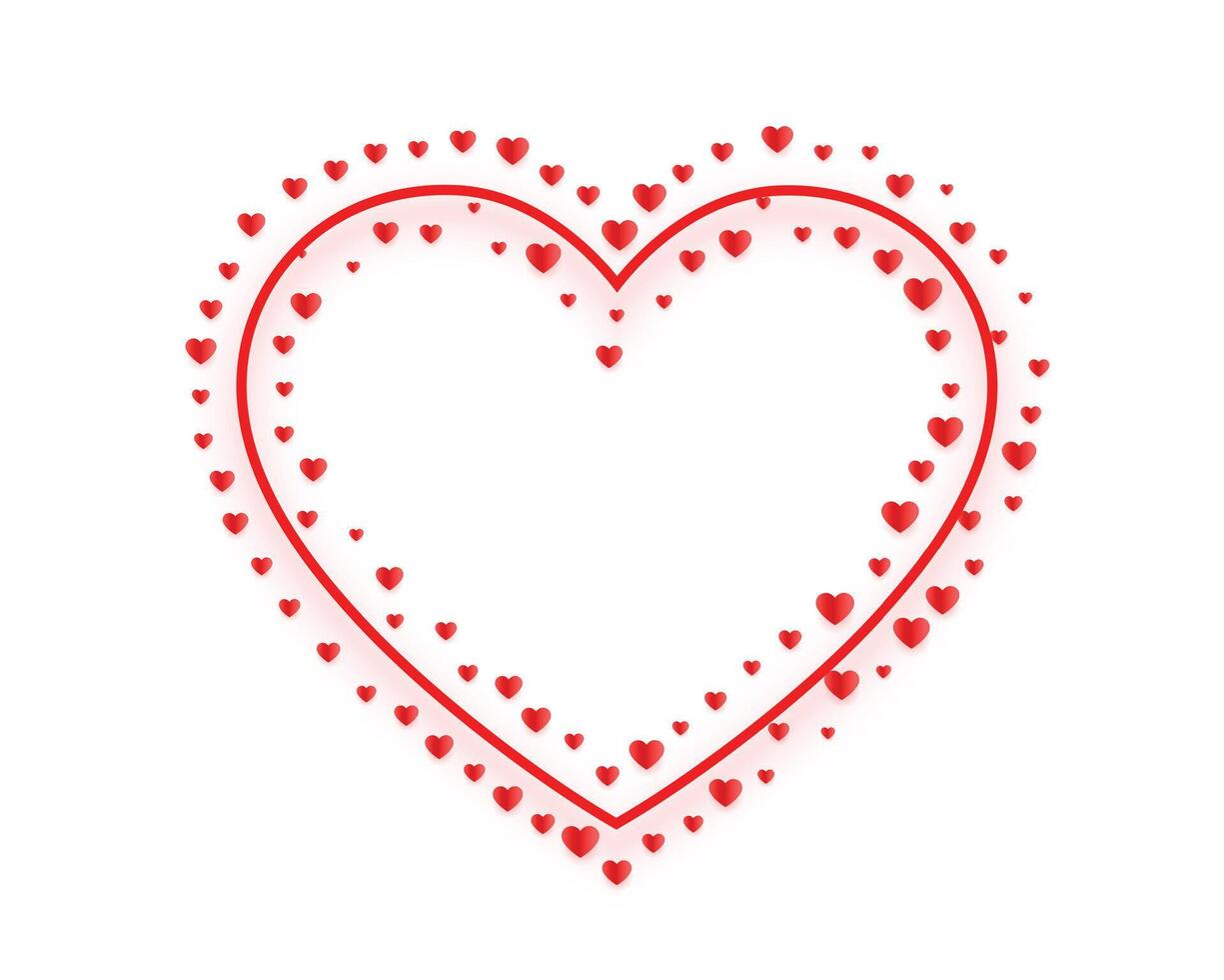 dekorativ Herzen Rahmen zum Valentinsgrüße Tag vektor