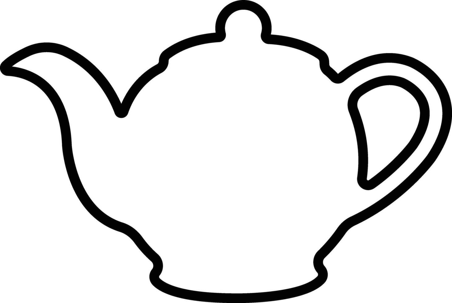 te pott ikon i linje stil. isolerat på te vattenkokare eller tekanna tecken och symbol. tekannor, dricka kaffe pott. abstrakt design logotyp konst vektor för appar hemsida