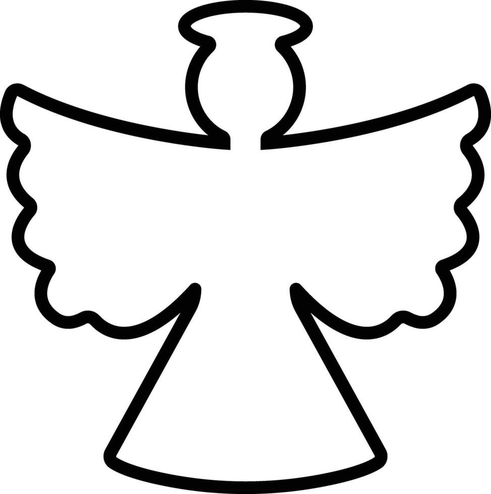 Engel mit Flügel Symbol im Linie Stil. isoliert auf Ausbreitung, Weihnachten Engel Symbol heilig Engel Zeichen zum Handy, Mobiltelefon Konzept und Webseite Design. Symbol, Grafik Logo Vektor
