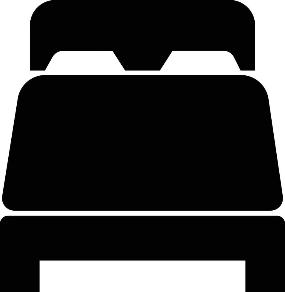 säng ikon i platt stil. isolerat på tecken, symbol av möbel använda sig av för sömn natt i hotell, sjukhus och Hem boende dubbel- säng vektor för appar och hemsida