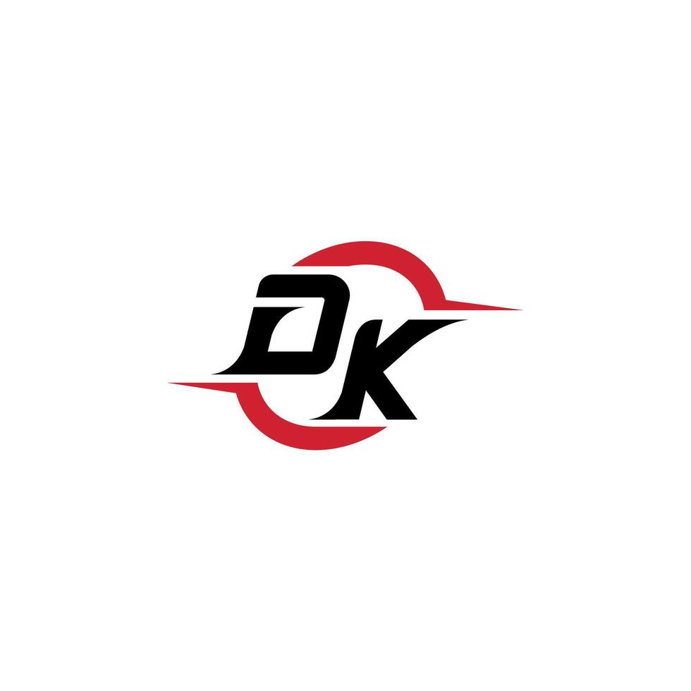 dk Initiale Esport oder Spielen Mannschaft inspirierend Konzept Ideen vektor