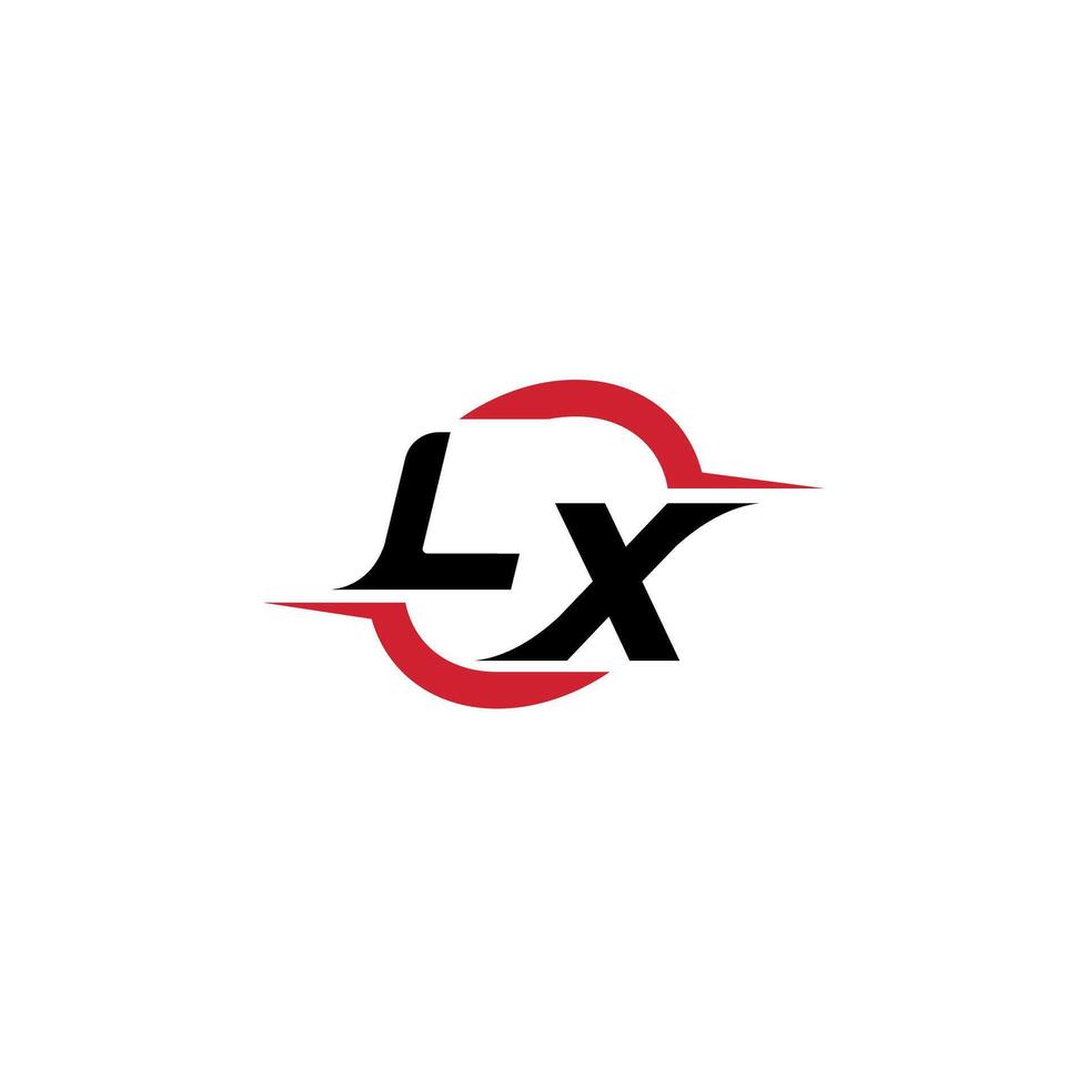 lx Initiale Esport oder Spielen Mannschaft inspirierend Konzept Ideen vektor