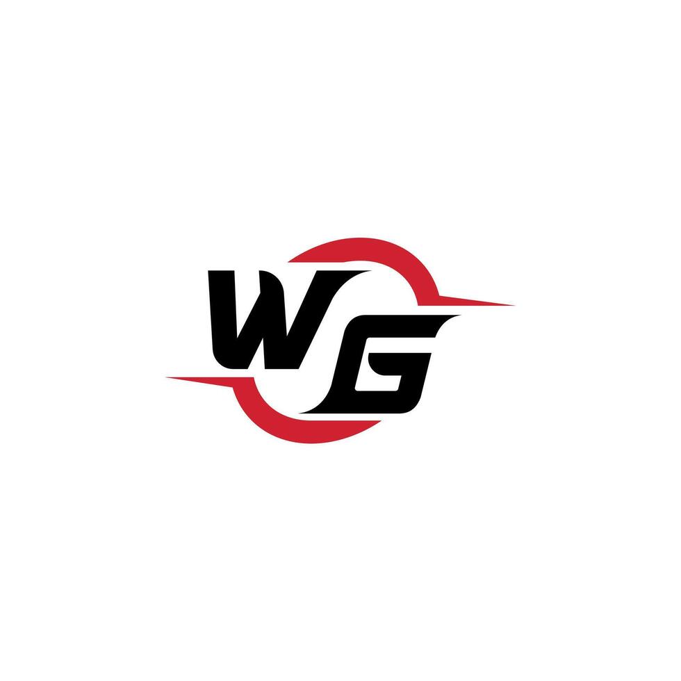 wg Initiale Esport oder Spielen Mannschaft inspirierend Konzept Ideen vektor