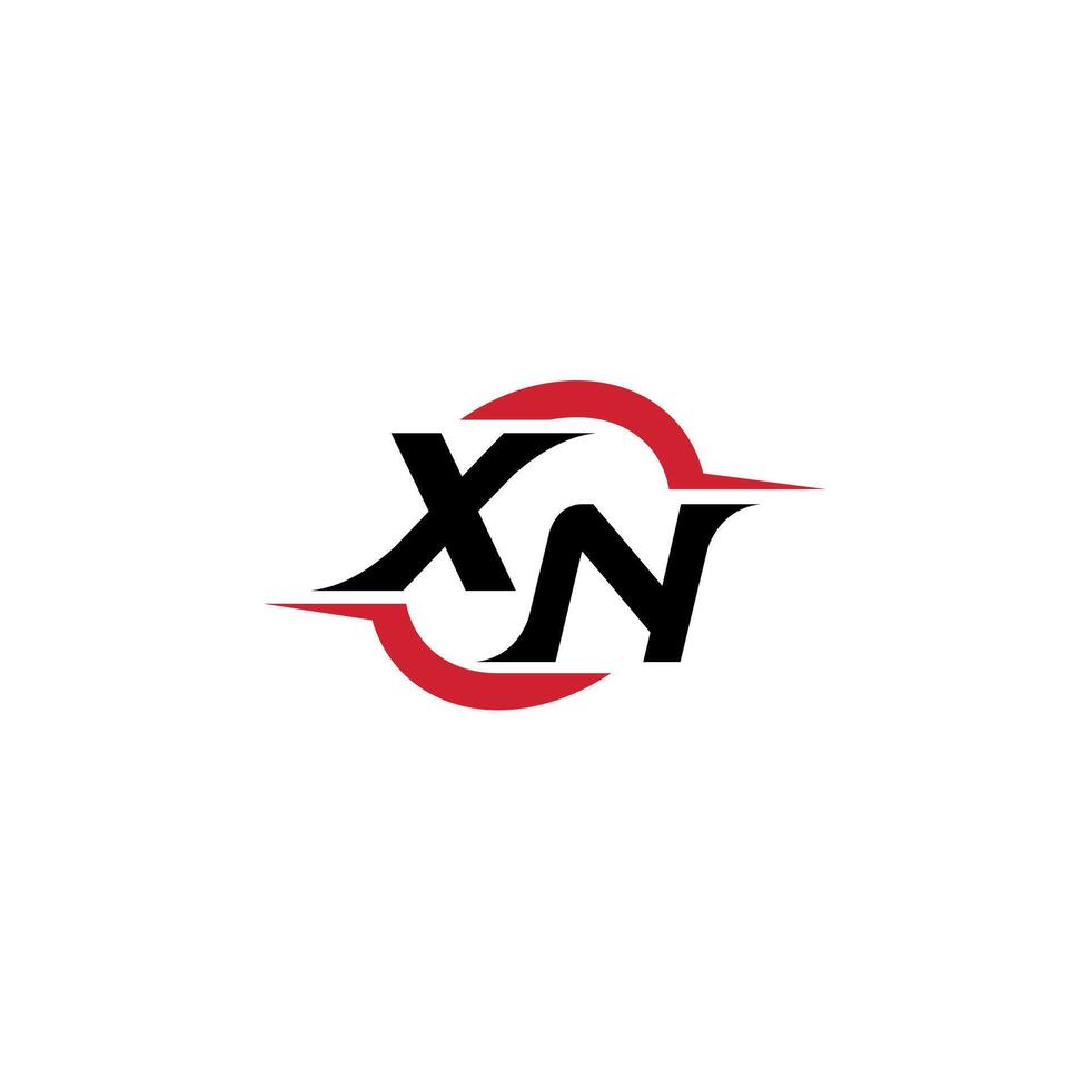 xn Initiale Esport oder Spielen Mannschaft inspirierend Konzept Ideen vektor