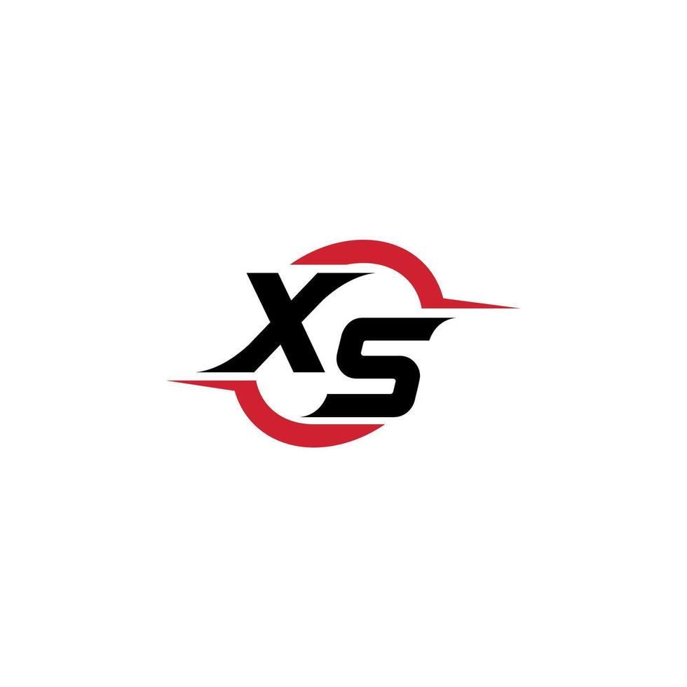 xs Initiale Esport oder Spielen Mannschaft inspirierend Konzept Ideen vektor