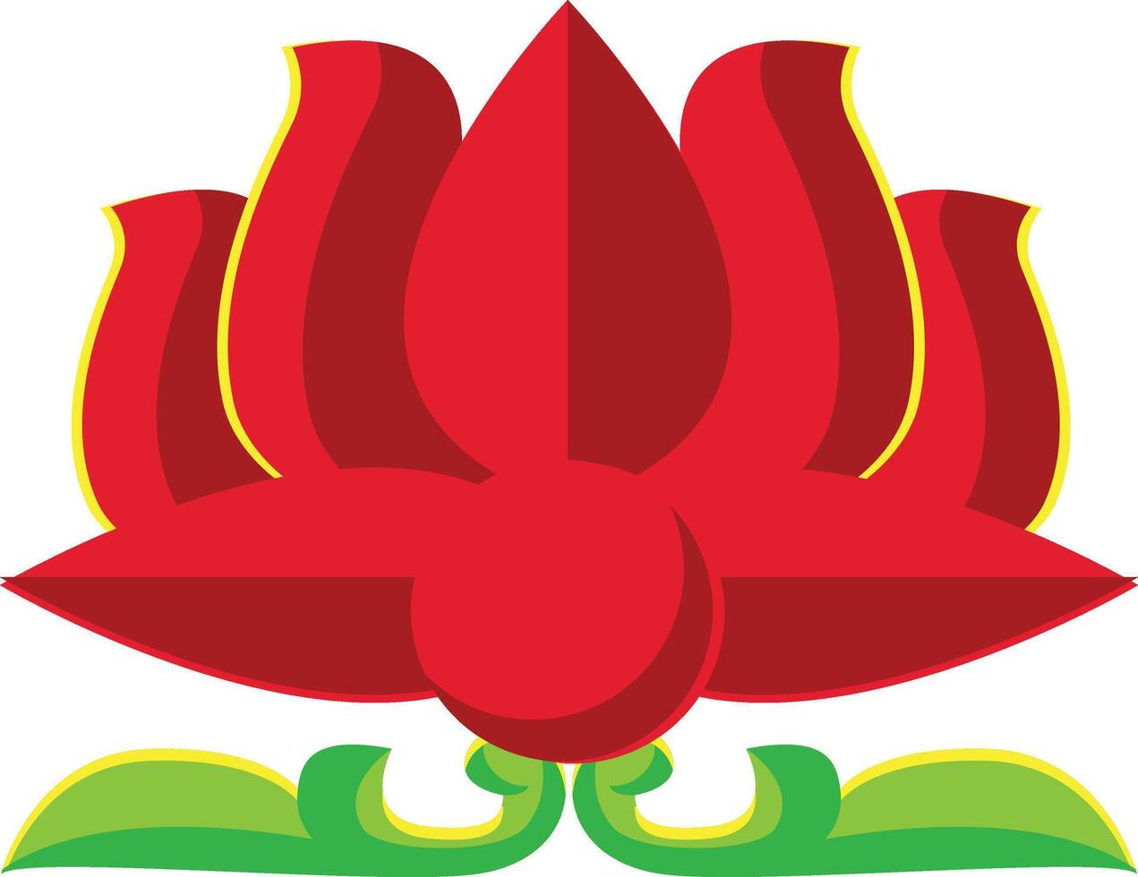 indisch LKW Kunst Stil Lotus vektor
