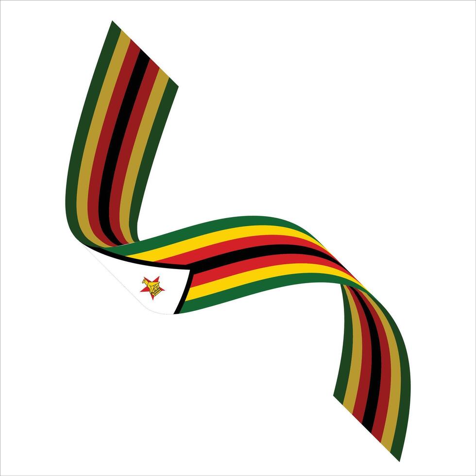 Zimbabwe Element Unabhängigkeit Tag Illustration Design Vektor