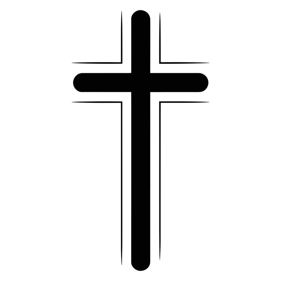 Kreuz schwarz Silhouette Vektor