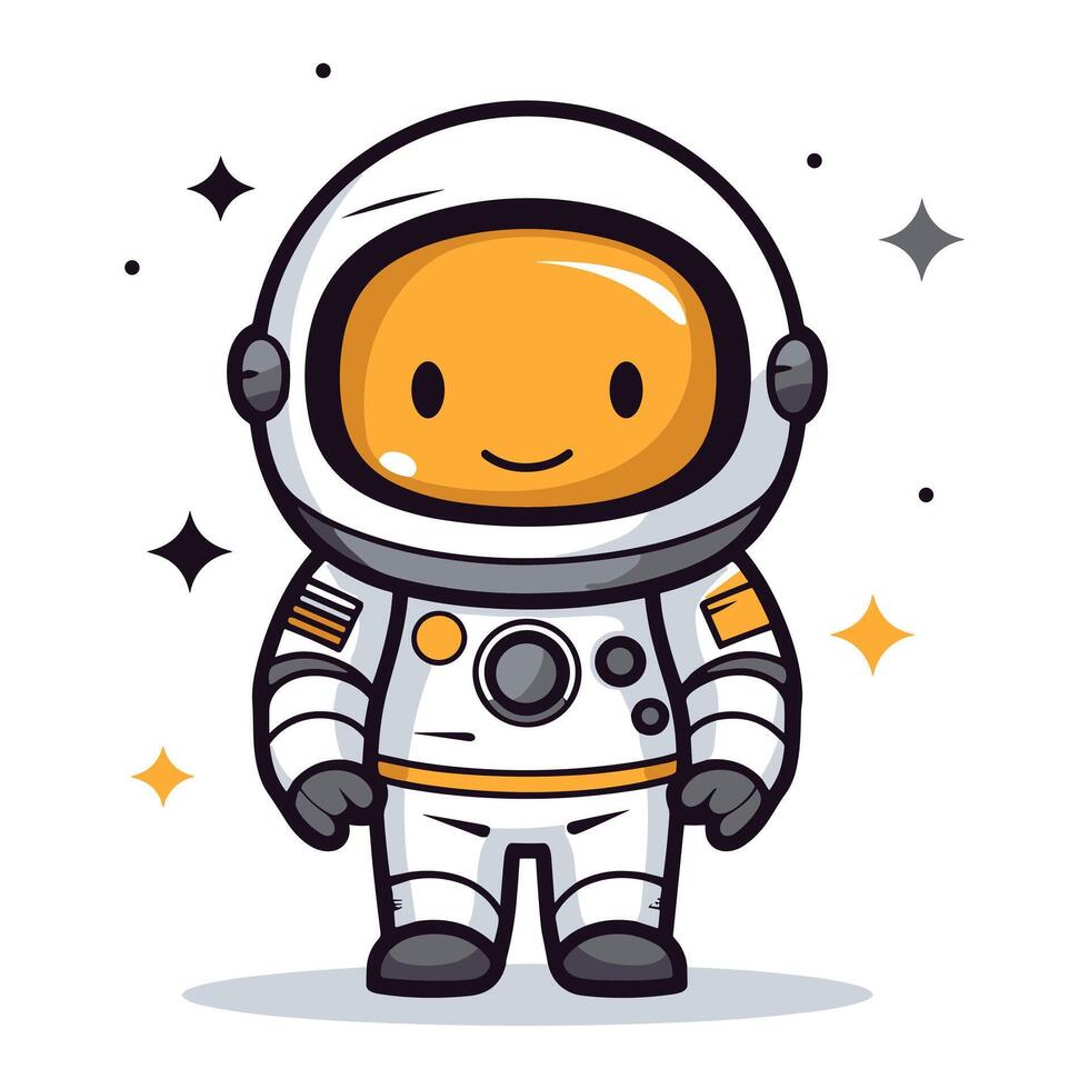 süß Astronaut Karikatur Vektor Illustration.