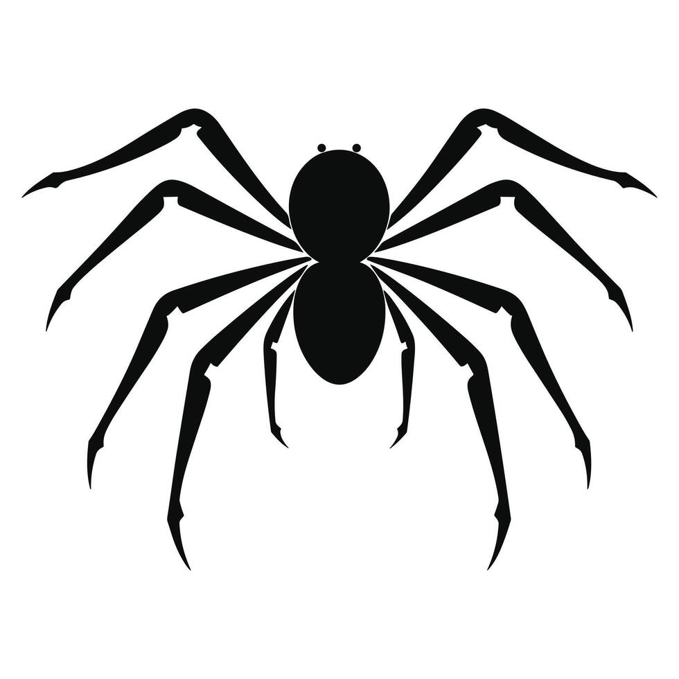 ai generiert Spinne schwarz Silhouette Vektor. vektor