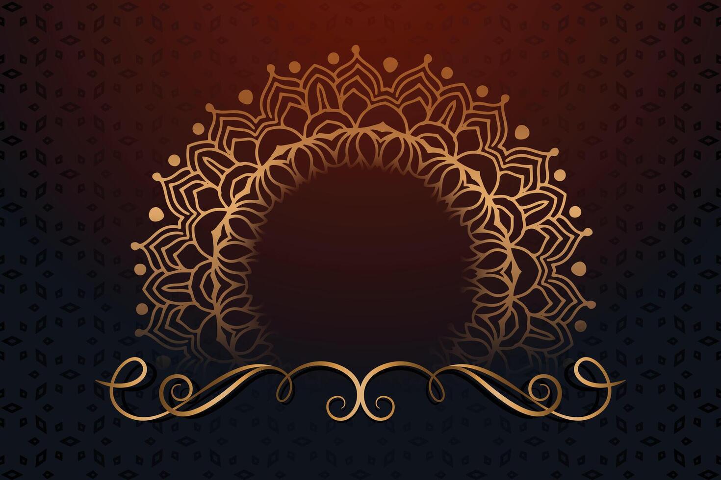 Jahrgang Stil golden Mandala Muster ethnisch Hintergrund Design vektor
