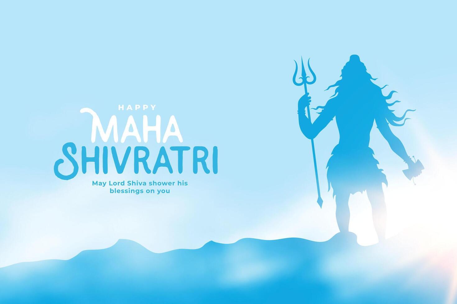 elegant glücklich maha Shivratri wünscht sich Hintergrund Design vektor