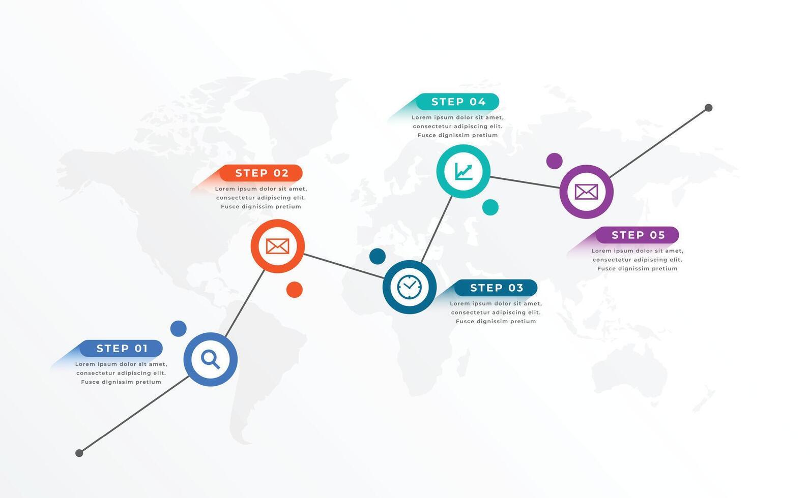 Infografik Strategie Pfad Layout Spur und erreichen Geschäft Tor vektor