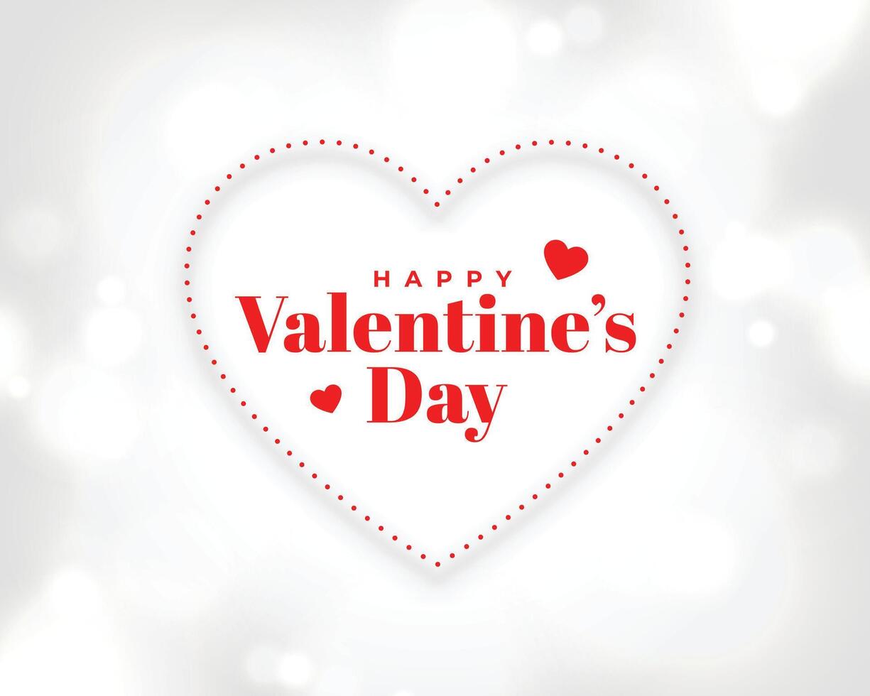 Weiß Valentinsgrüße Tag Hintergrund mit Herz Rahmen vektor