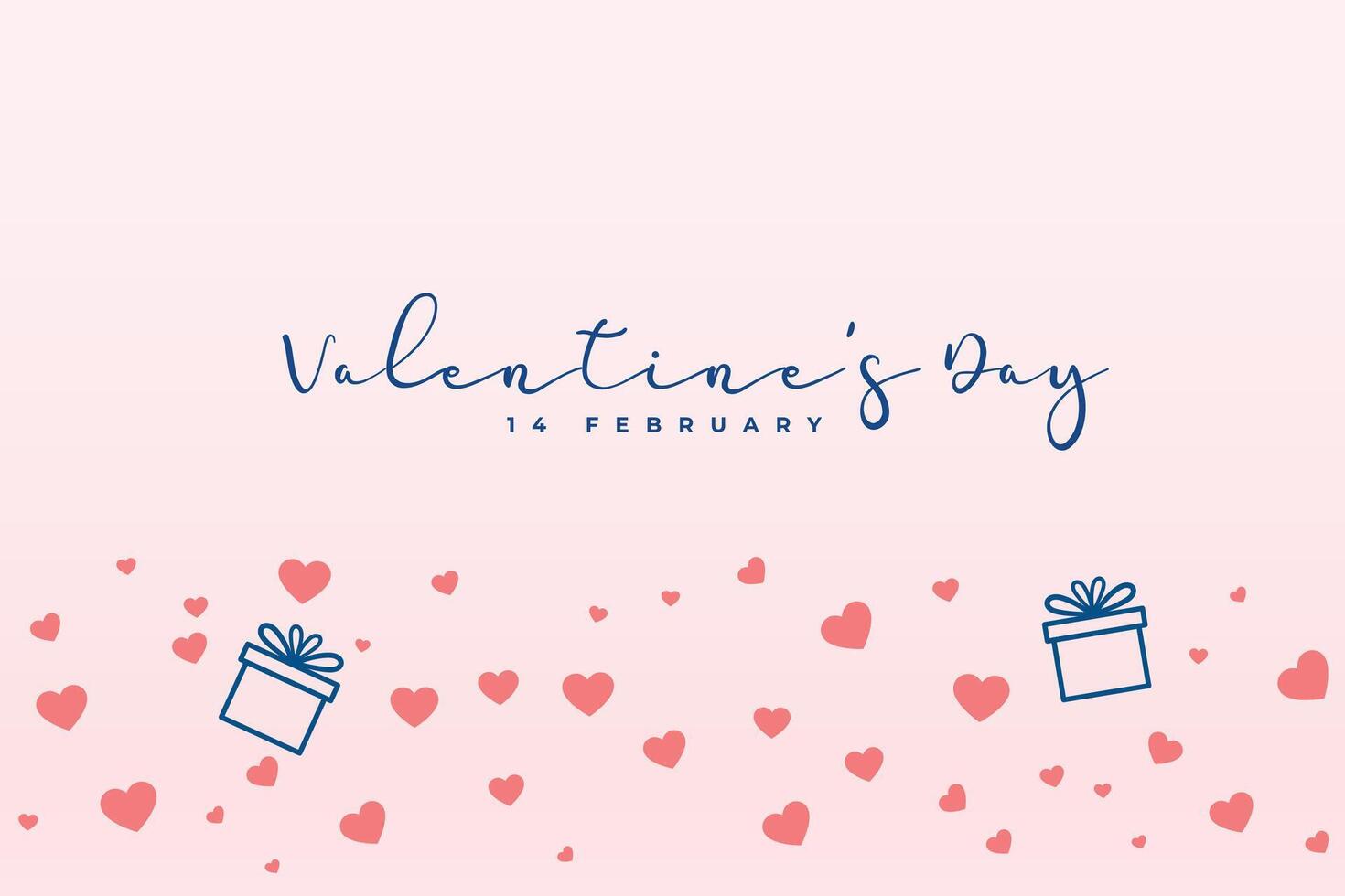 Valentinsgrüße Tag Herzen und Geschenk Box Gruß Design vektor
