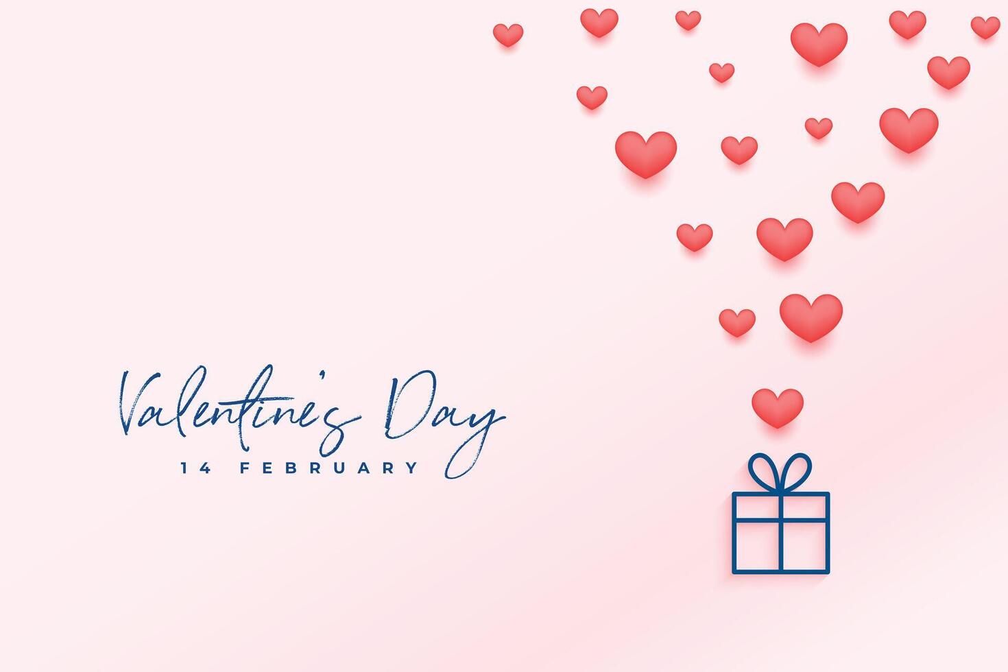 Valentinsgrüße Tag Geschenk Box mit Herzen platzen vektor