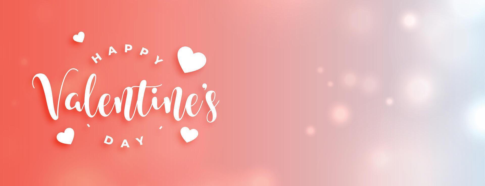 Happy Valentines Day Bokeh-Banner-Design vektor