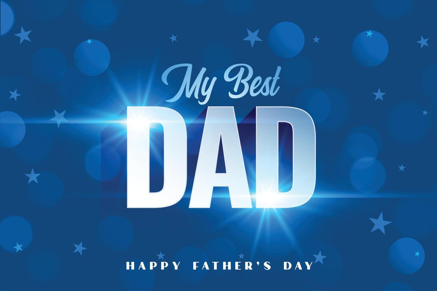 Vaters Tag Blau Karte mit meine Beste Papa Botschaft vektor