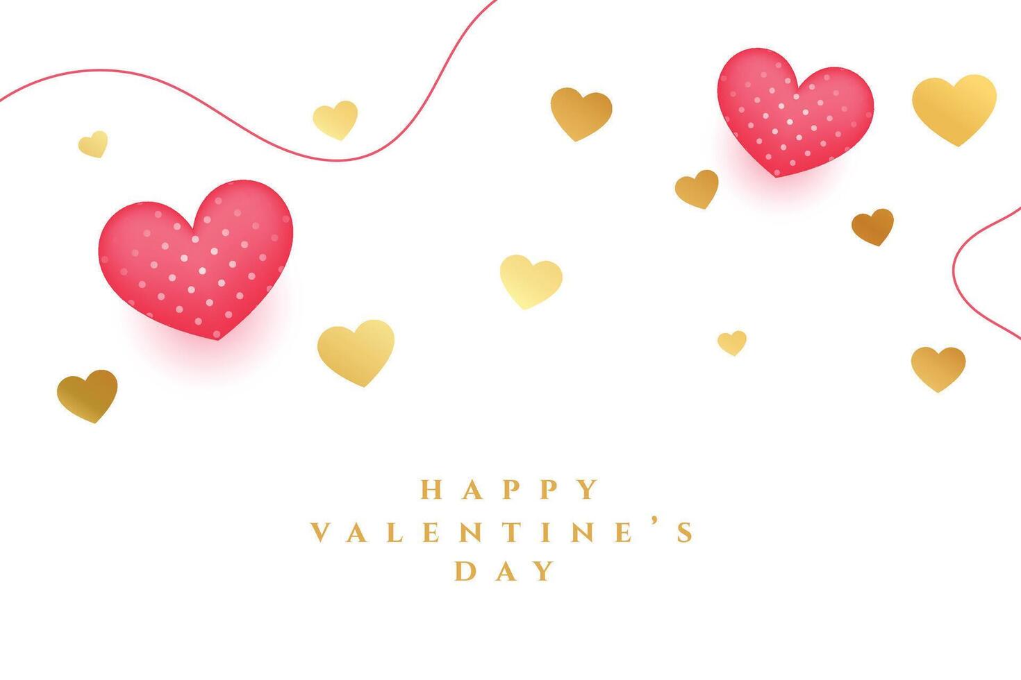 glücklich Valentinsgrüße Tag Hintergrund mit Liebe Herzen Dekor vektor