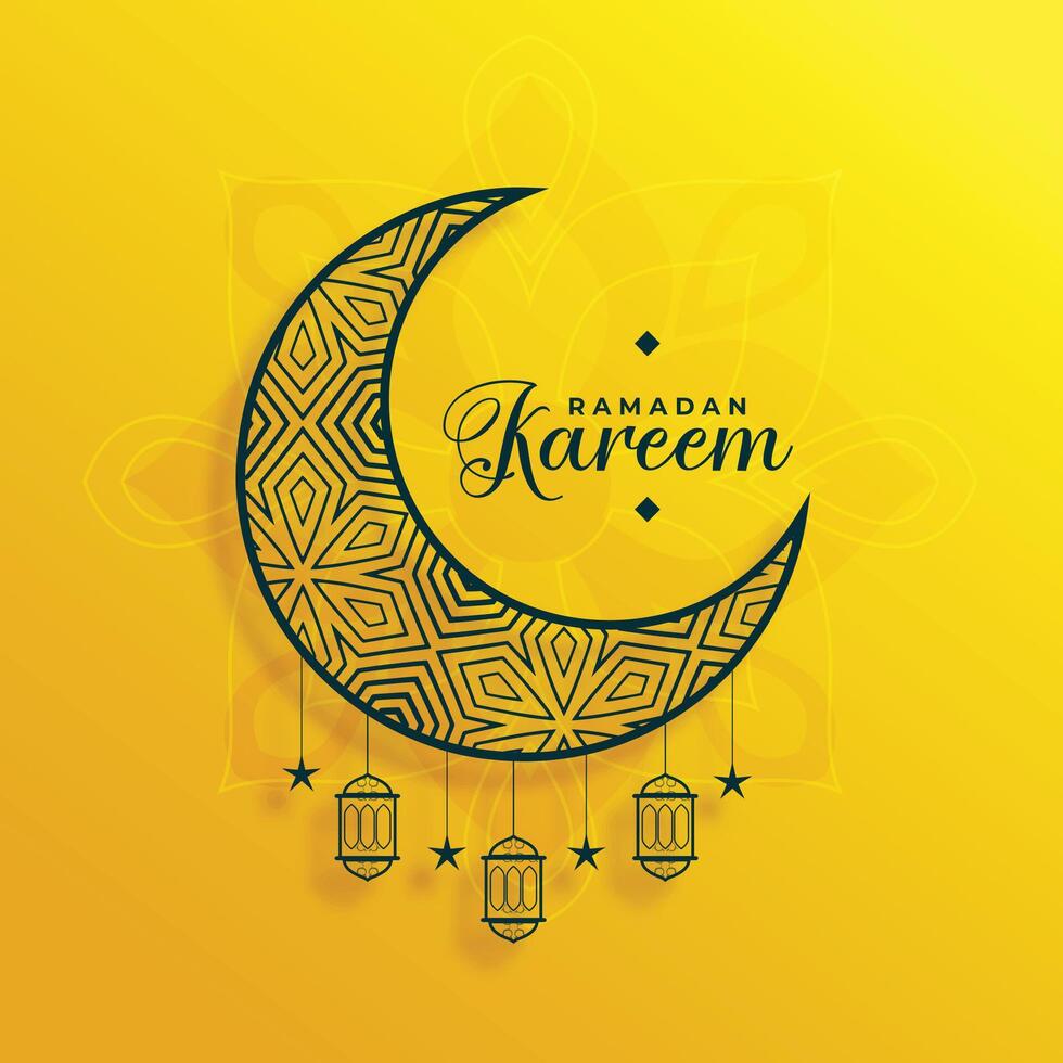 dekorativ Mond Ramadan kareem und eid Festival Hintergrund vektor