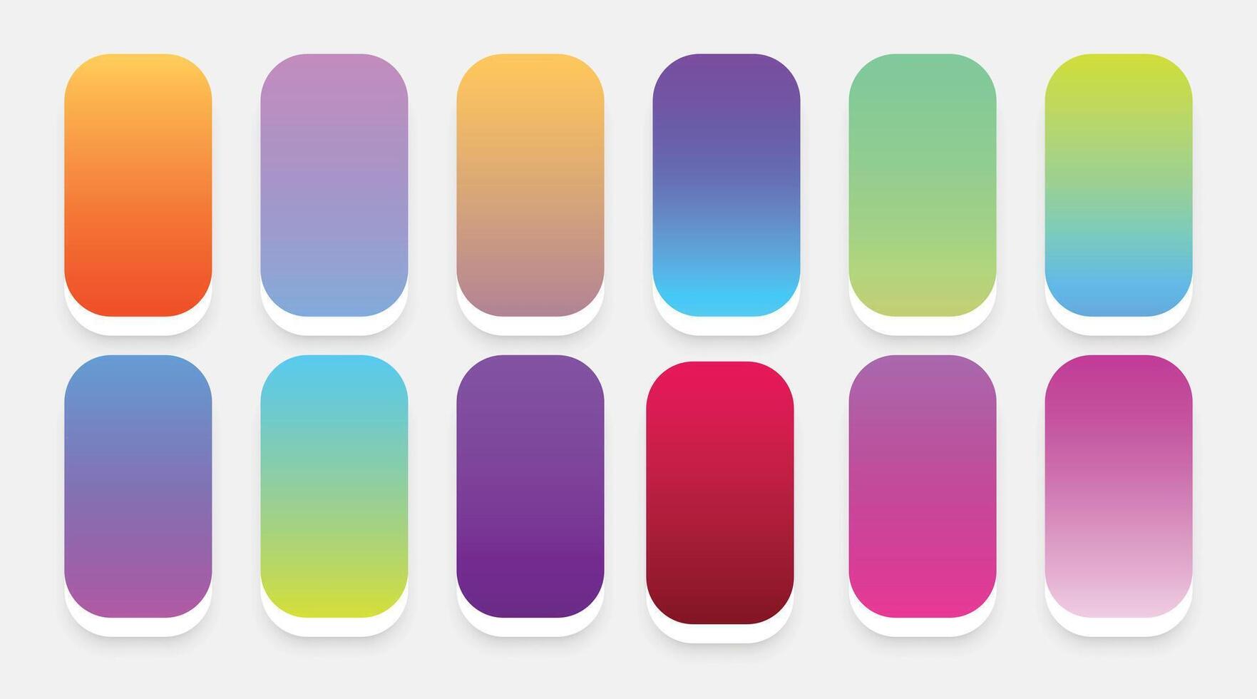 Sammlung von Sanft bunt Gradient Palette Hintergrund Design vektor