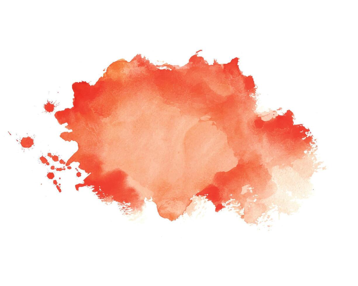 orange röd Färg hand målad vattenfärg textur bakgrund vektor