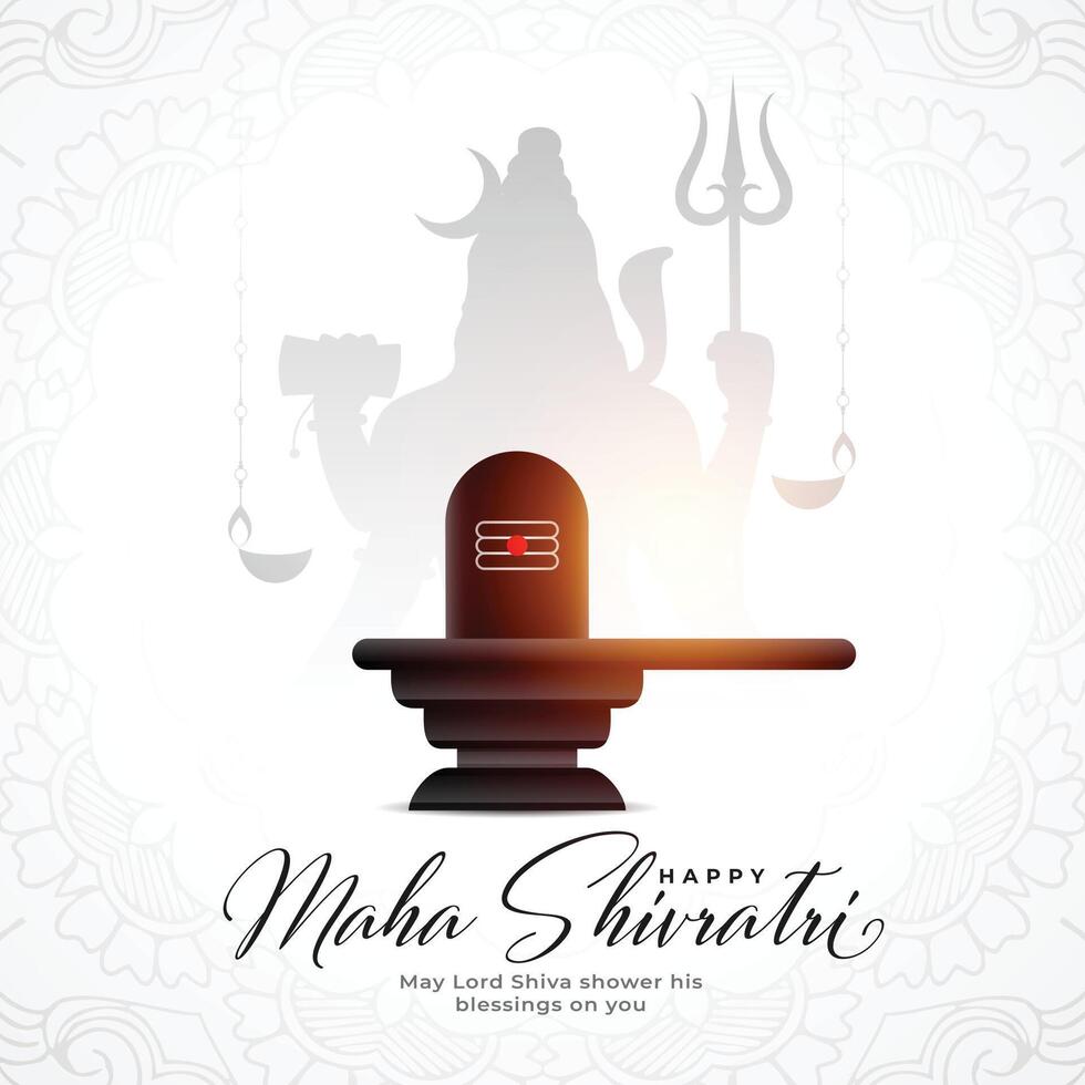 hindu traditionell maha shivratri firande bakgrund design vektor