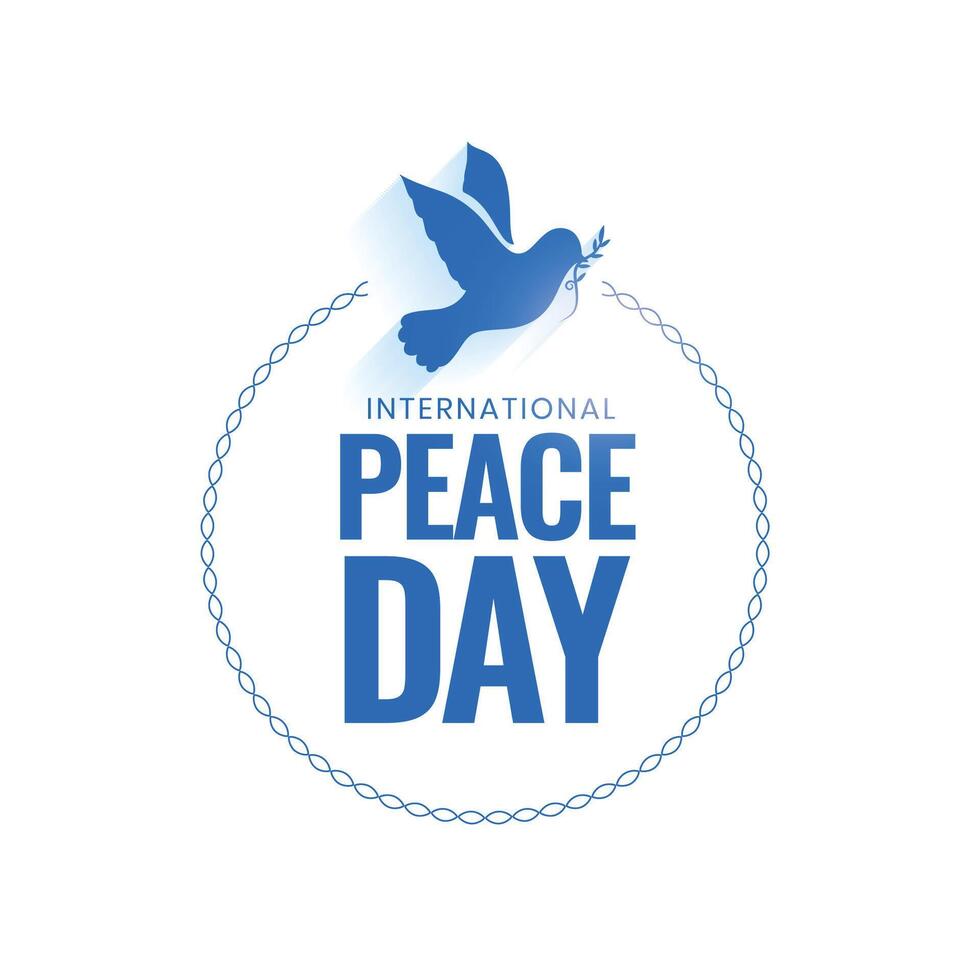 glücklich Welt Frieden Tag Liebe Hintergrund zum Sozial Problem vektor