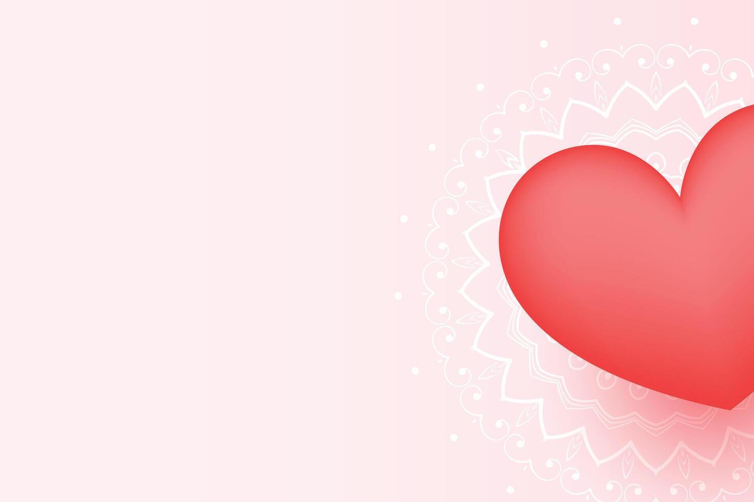 valentines dag bakgrund med röd hjärta vektor