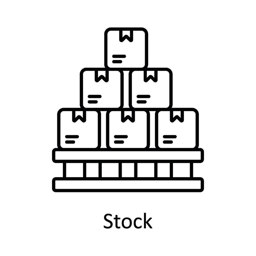 Lager Vektor Gliederung Symbol Design Illustration. Herstellung Einheiten Symbol auf Weiß Hintergrund eps 10 Datei