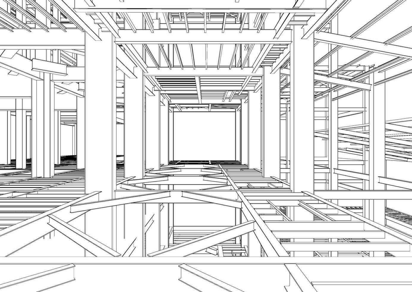 3d illustration av industriell projekt vektor