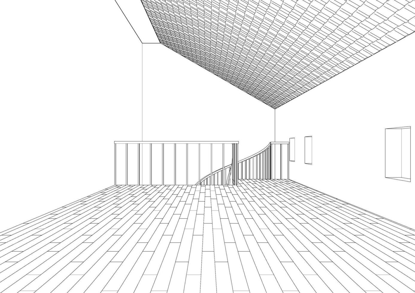 3d illustration av interiör projekt vektor