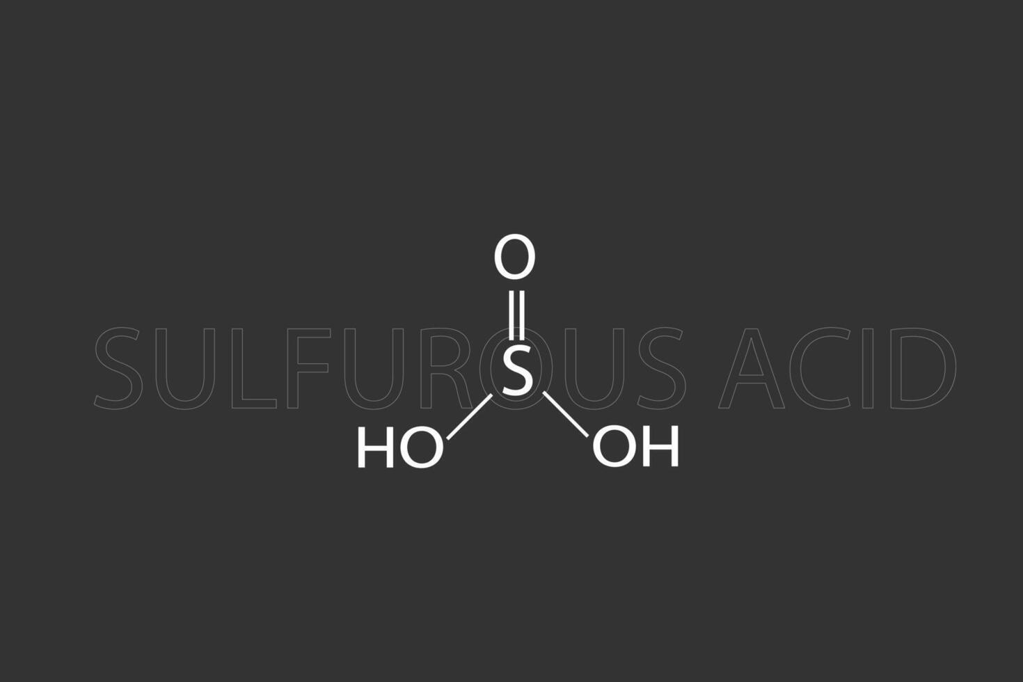 schwefelhaltig Acid molekular Skelett- chemisch Formel vektor