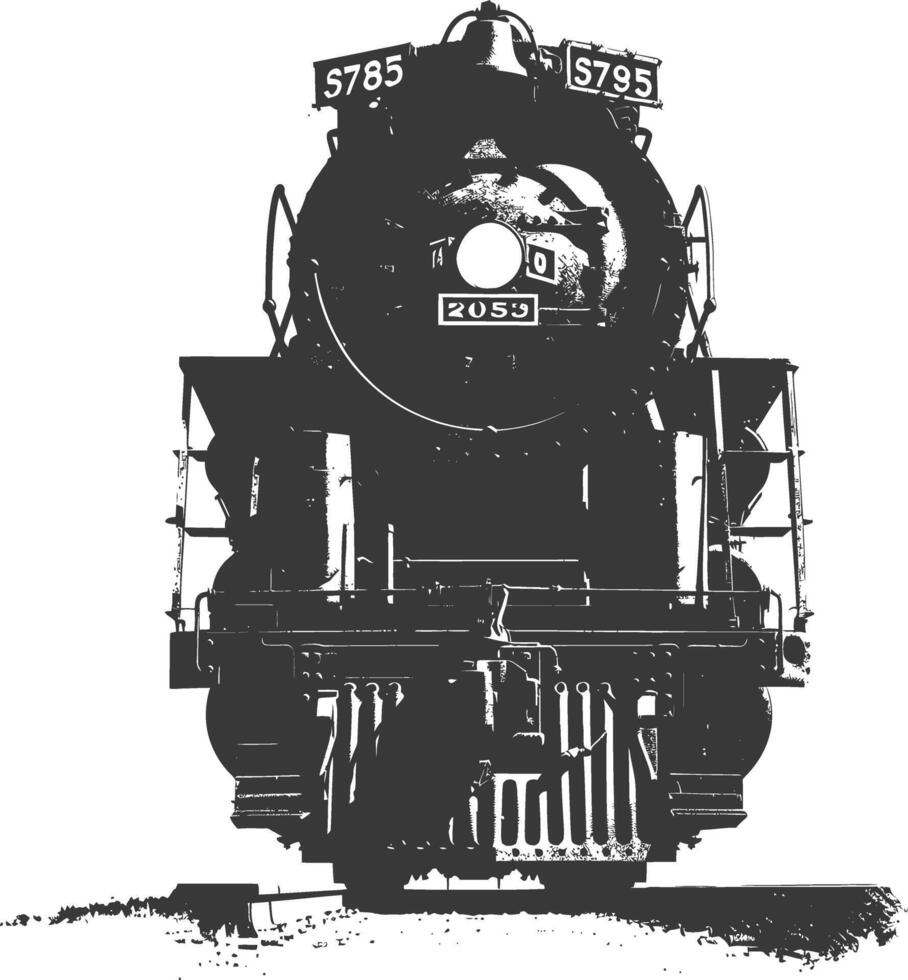 ai generiert Silhouette Lokomotive schwarz Farbe nur vektor