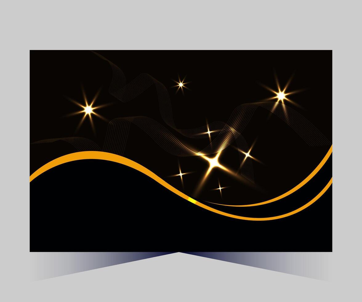en svart och guld bakgrund med en starry bakgrund vektor