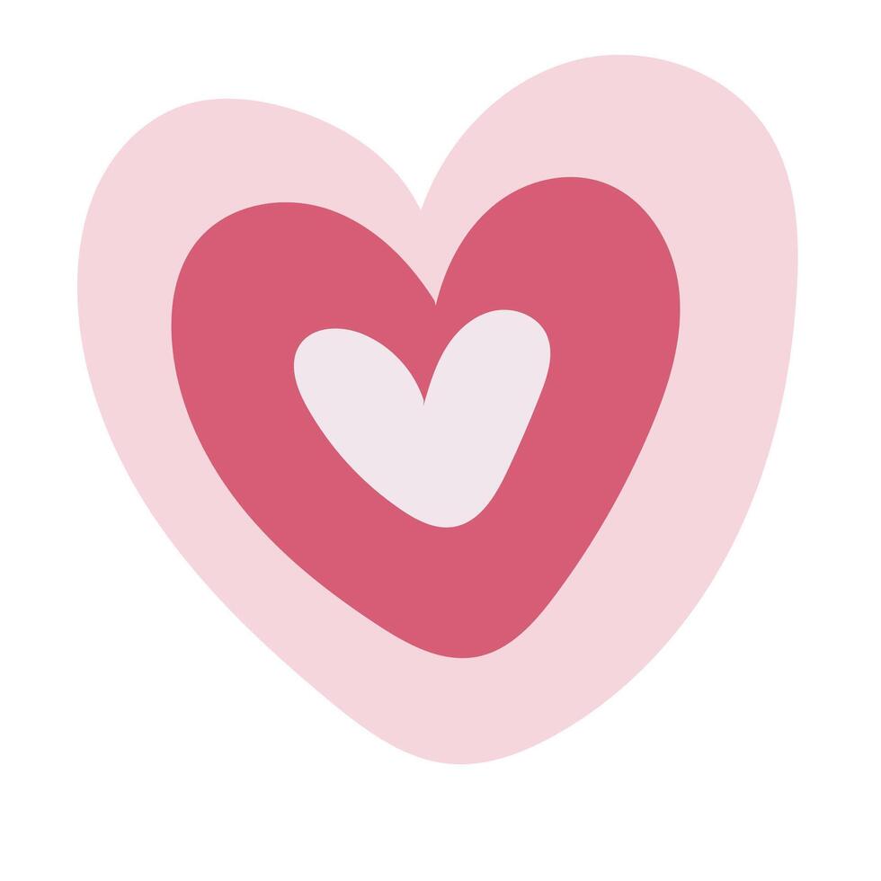 enkel klotter hjärta. hand dragen hjärta isolerat på vit bakgrund. symbol av valentine dag. vektor illustration.