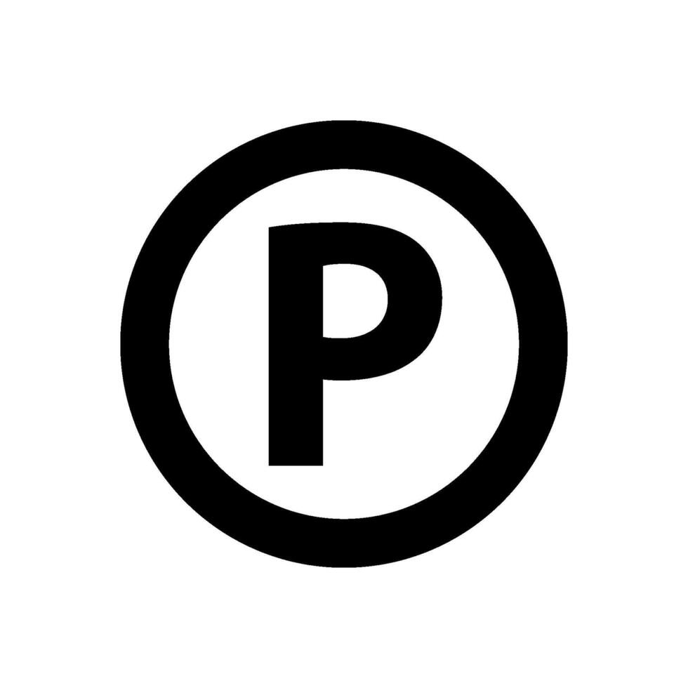 Parkplatz Symbol Vektor Design Vorlage