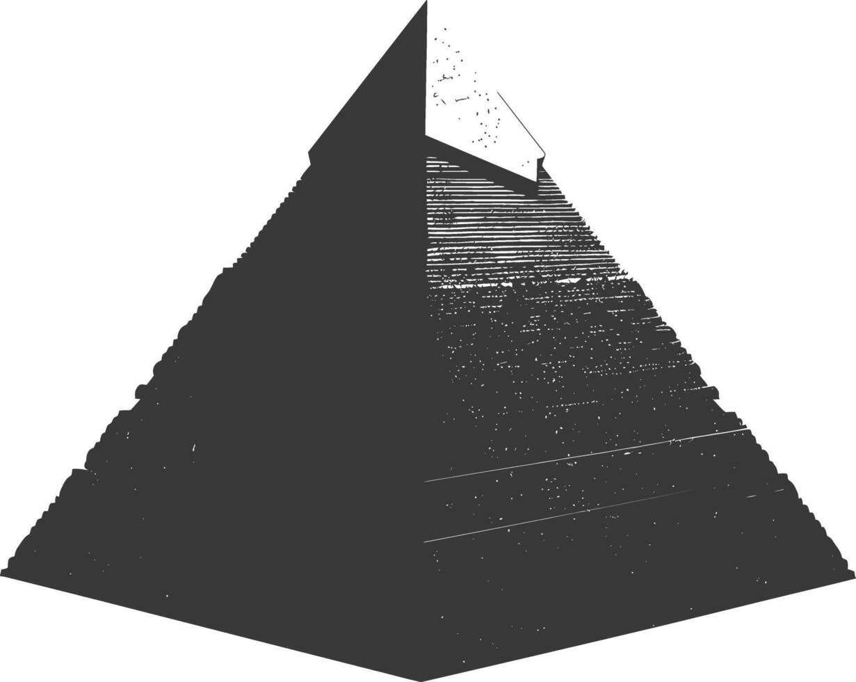 ai generiert Silhouette uralt ägyptisch Pyramide Symbol Logo schwarz Farbe nur vektor