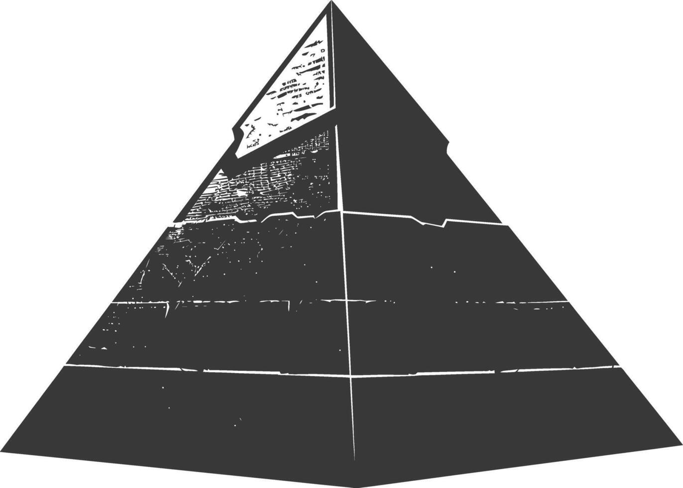 ai generiert Silhouette uralt ägyptisch Pyramide Symbol Logo schwarz Farbe nur vektor