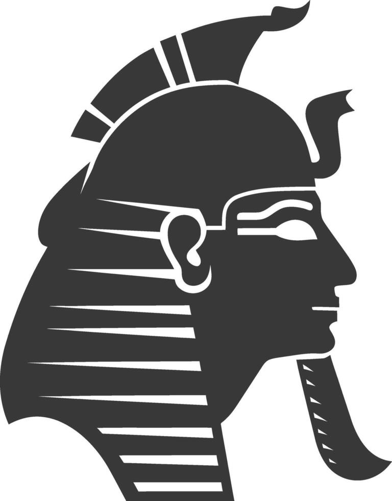 ai generiert Silhouette Single uralt ägyptisch Hieroglyphen Symbol Logo schwarz Farbe nur vektor