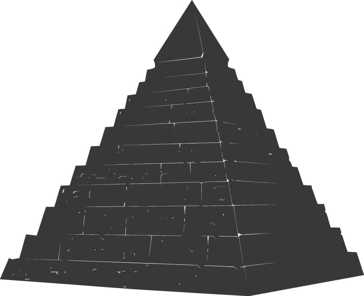 ai generiert Silhouette uralt ägyptisch Pyramide Symbol Logo schwarz Farbe nur vektor