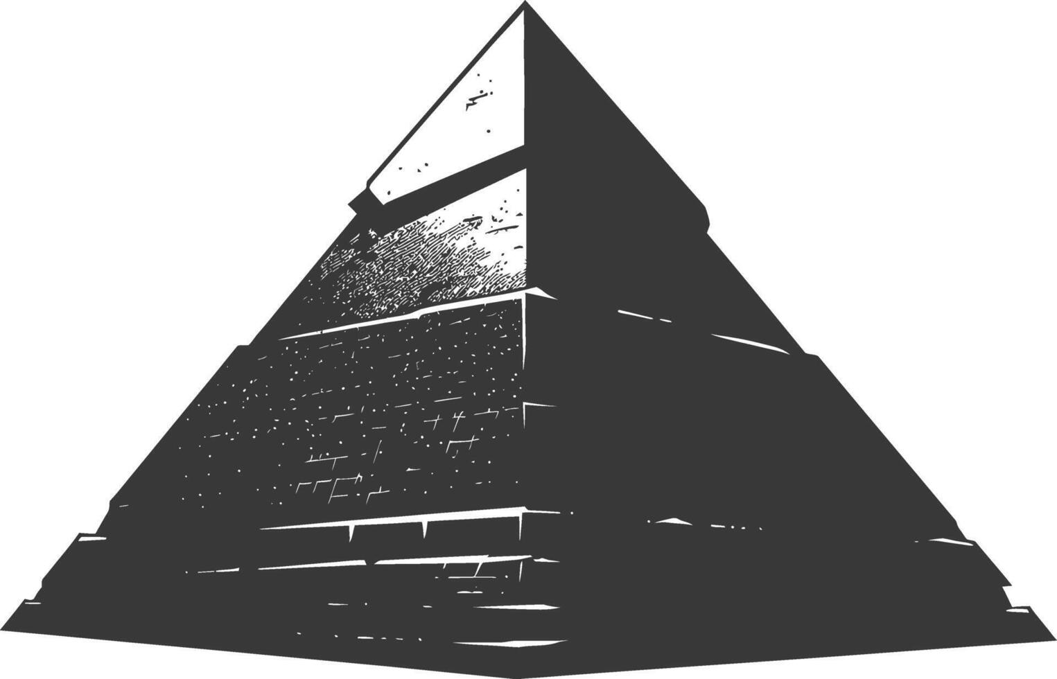 ai generiert Silhouette uralt ägyptisch Pyramide Symbol Logo schwarz Farbe nur vektor